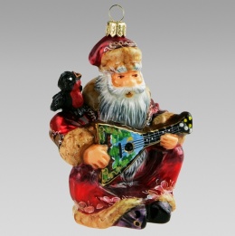 Bombka Komozja: Mikołaj z bałałajką + ptaszek (2997K00) -20%