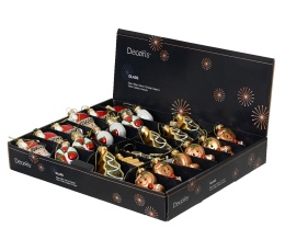 Bombka szklana mała Głowa Mikołaja (129605)