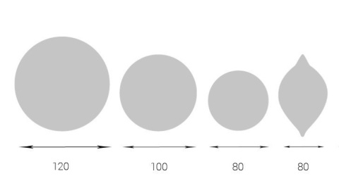 Bombki 120mm dekorowane ornament kpl.4szt: OCZKO