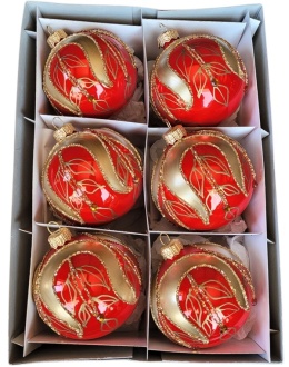 Baubles 80 decorated ornament pack of 6 pcs: IMPERIAL HOLIDAYS