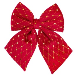 Kokarda średnia bordowa złote cekiny (181247) 18x24cm