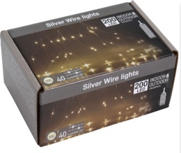 Wire lights 200LED, 10*200cm bundle, very warm + flash, 240V (AX8702620)