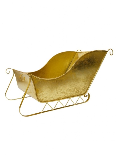 Sanie złote metalowe b.duże 63*37*38cm (1764)