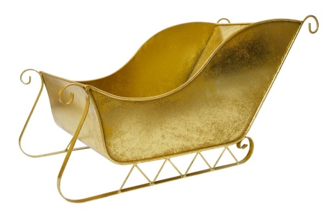 Sanie złote metalowe b.duże 63*37*38cm (1764)