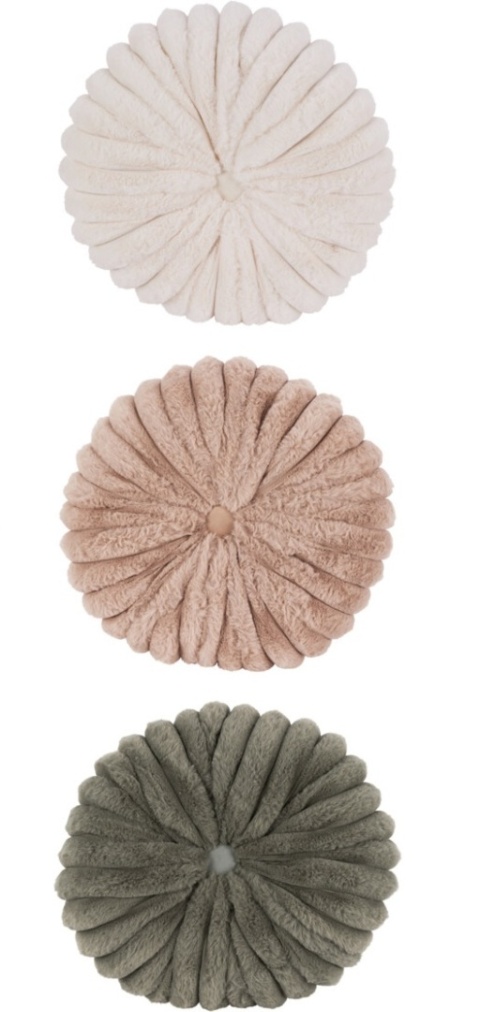 Poduszka okrągła 35cm khaki futerko (518858)