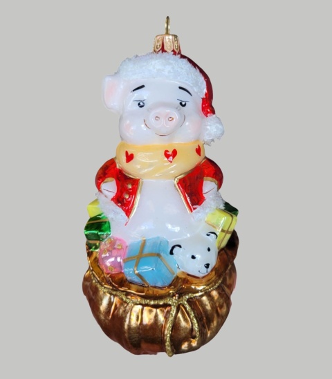 Bauble Mold: Pig in a Bag of Toys (113) SZ