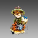 Atlas Art Bauble: Tiger Tourist (00625AA)