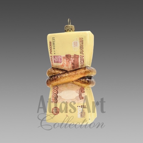 Bombka Atlas Art: Wąż na pieniądzach (00868AA)