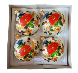 Bombki 100 dekorowane op.4szt LUDOWE (23)