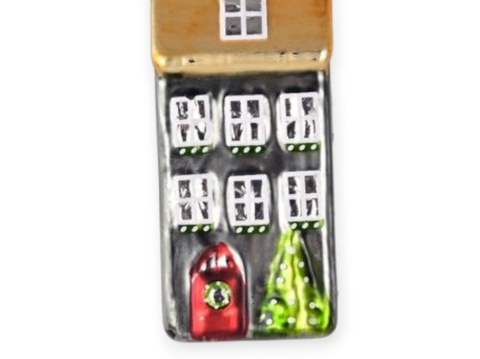 Glass bauble: Tenement house dark green (TG79488)