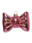 Bombka szklana: Kokarda ciemny róż (120658)-20%