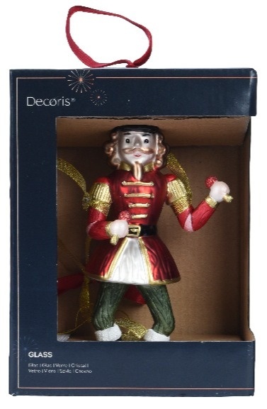 Bombka vintage: Żołnierzyk akrobata (121568)