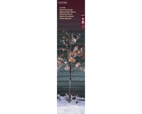 Tree 1.8m snow-covered flowers 96 LED warm timer (493765)