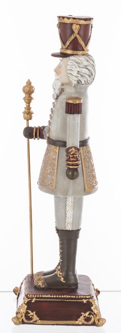 Nutcracker 42cm grey on polyresin base (156496)