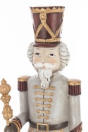 Nutcracker 42cm grey on polyresin base (156496)