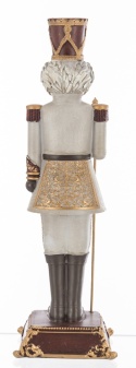 Nutcracker 42cm grey on polyresin base (156496)