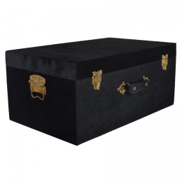 Kufer welurowy czarny duży h;25*58*37cm (6198)-20%