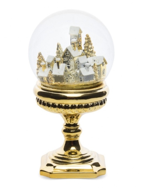 Gold water globe on base (124951)