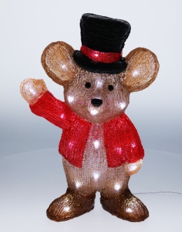 Acrylic standing mouse LED bat. 3xAA timer (AMC000360)