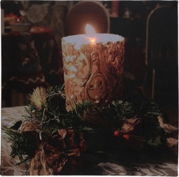 Obraz LED Świeca ze stroikiem (ANB000160)