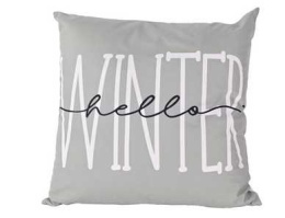 Hello Winter gray pillow 40x40cm (TG80090-1)
