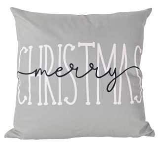 Pillow 40x40cm gray Marry Christmas (TG80090-1)