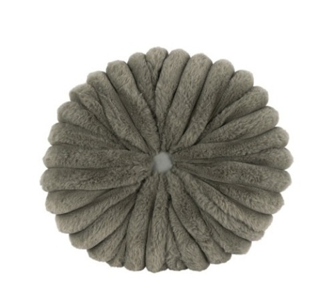 Round pillow 35cm khaki fur (518858)