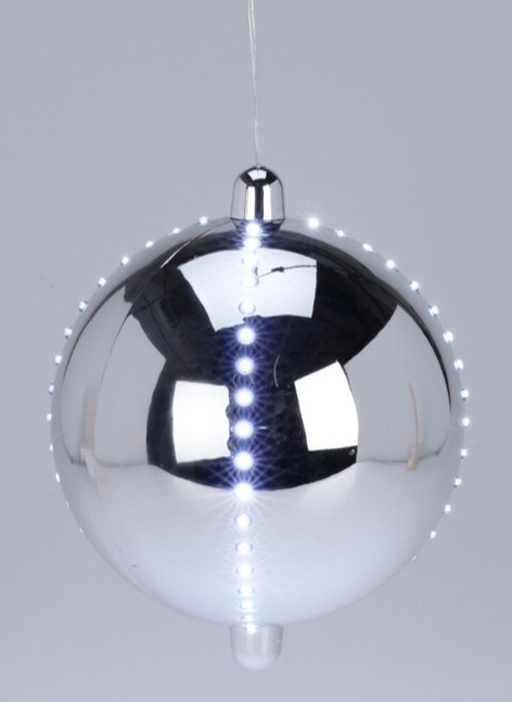 Snowball silver 15cm snow waterfall 19LED (XX8310600)