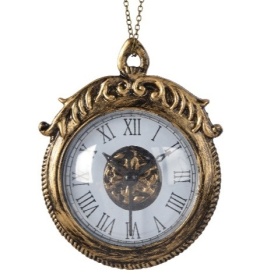 Retro clock pendant with a branch (515503)