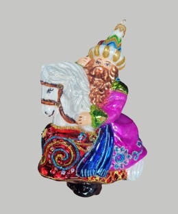 Bombka Morozko: Lajkonik fioletowo zielona szata (466)