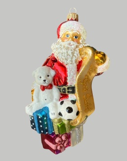 Bauble form: Santa with a ribbon Merry Christmas (70) SE