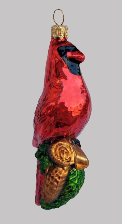 Bombka formowa: Ptaszek kardynał czerwony (208) SZW