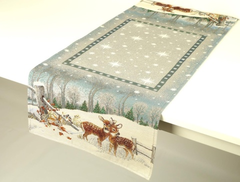Bieżnik gobelinowy 40x100cm Sarenki w lesie (SW212)