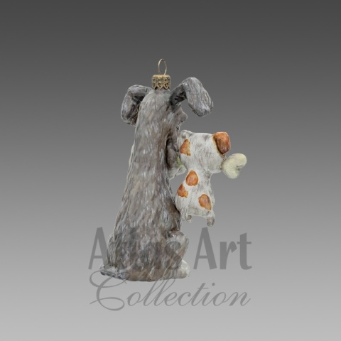 Atlas Art Bauble: Two Dogs with a Bone (00878AA)