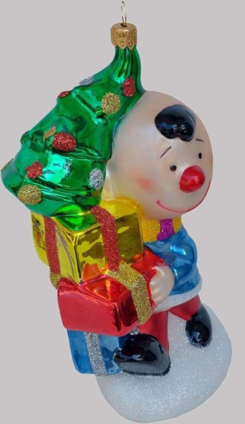 Bombka formowa: Chłopiec z prezentami (357) AW