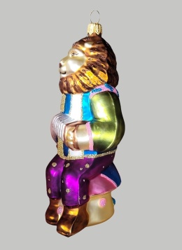 Bauble form: Circus collection Accordionist lion (109) H