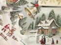 Obrus gobelinowy 140x280cm Świąteczne miasteczko (SW247)