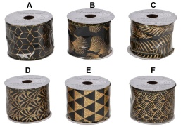 Wstążka brązowo złota z hologramem (HF1M77-04)-20%