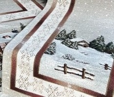 Bieżnik gobelin Chenille 40x140cm LAS DOMEK (TX0004-740B)