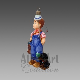 Bombka Atlas Art: Chłopiec wędkarz (00517AA)