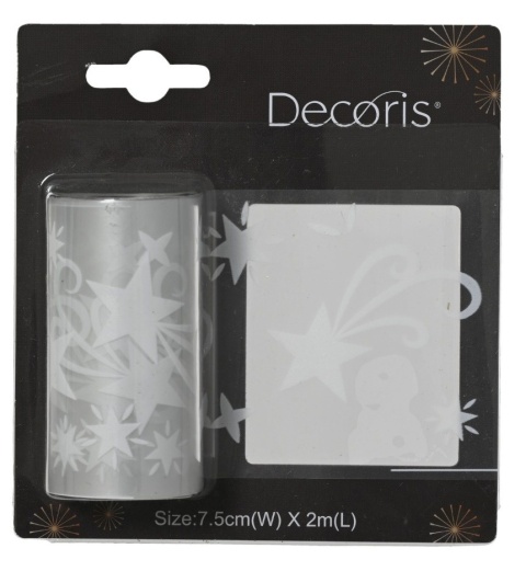 Dekoracja na szybę taśma w gwiazdki (463465)