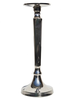 Świecznik metal. srebrny średni 29*11cm (IK0074)-20%