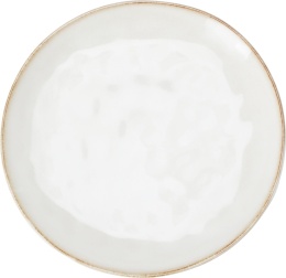 Talerz ceramiczny fi 21cm beżowy wytłaczany (959874)