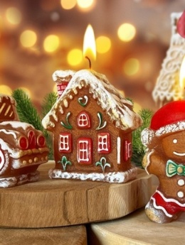 Gingerbread House Scented Candle (B)