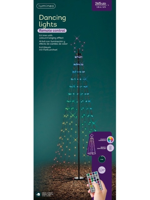 "Płynąca choinka 3D" RGB 180cm 265 LED (490807)