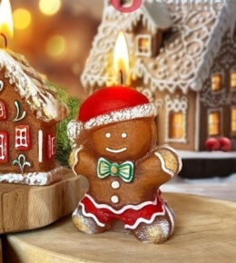 Gingerbread Man Scented Candle (B)