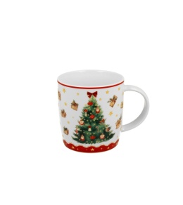 400ml porcelain mug in Christmas Tree packaging