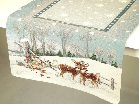 Bieżnik gobelinowy Eden 45x140cm Sarenki w lesie (SW212)