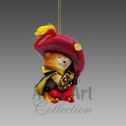 Bombka Atlas Art: Kot w butach muszkieter (00739/1AA)