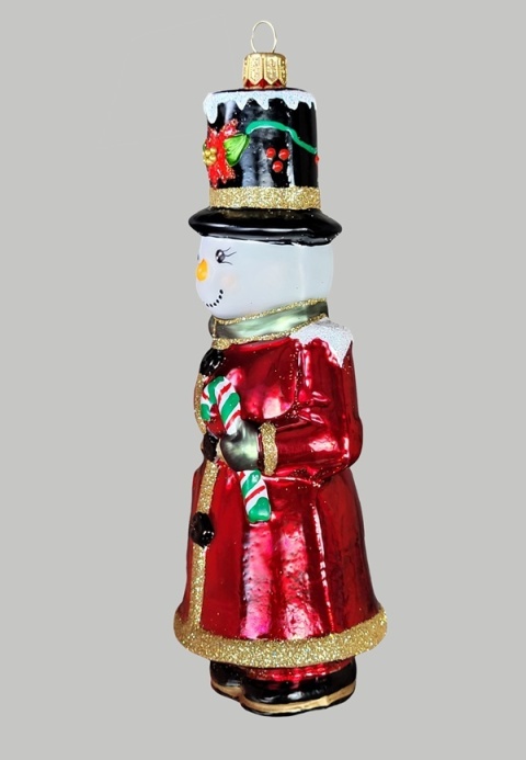 Bombka formowa: Bałwan długi poinsecja (162) H